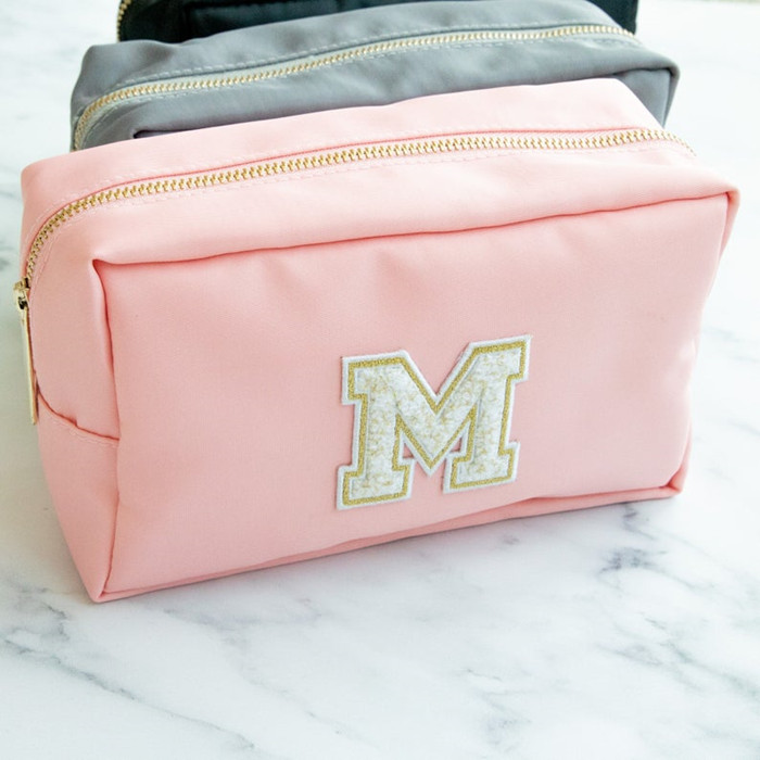 Multicolor embroidered letter bag