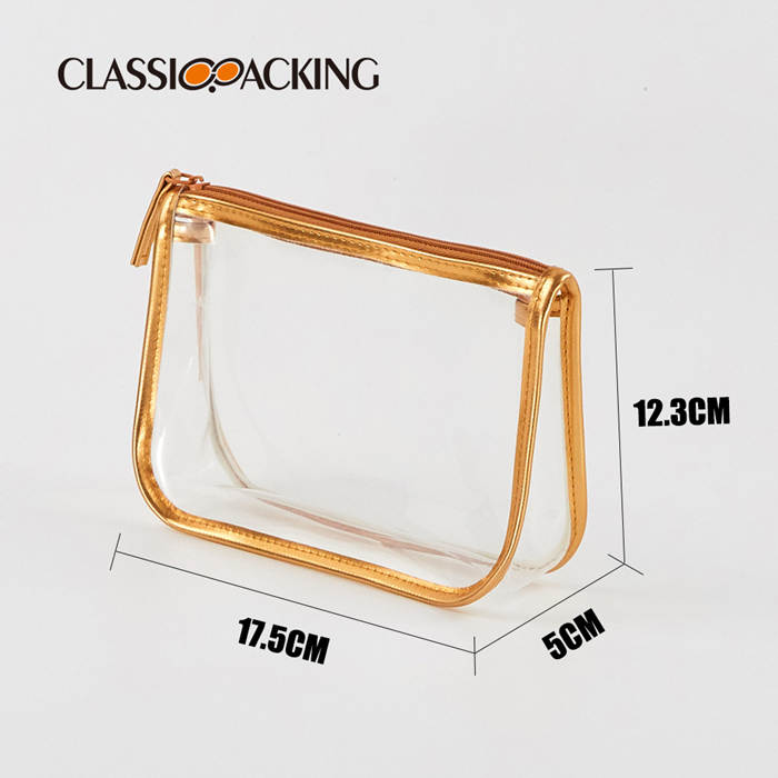 Transparent Waterproof Cosmetic Bag With Zipper