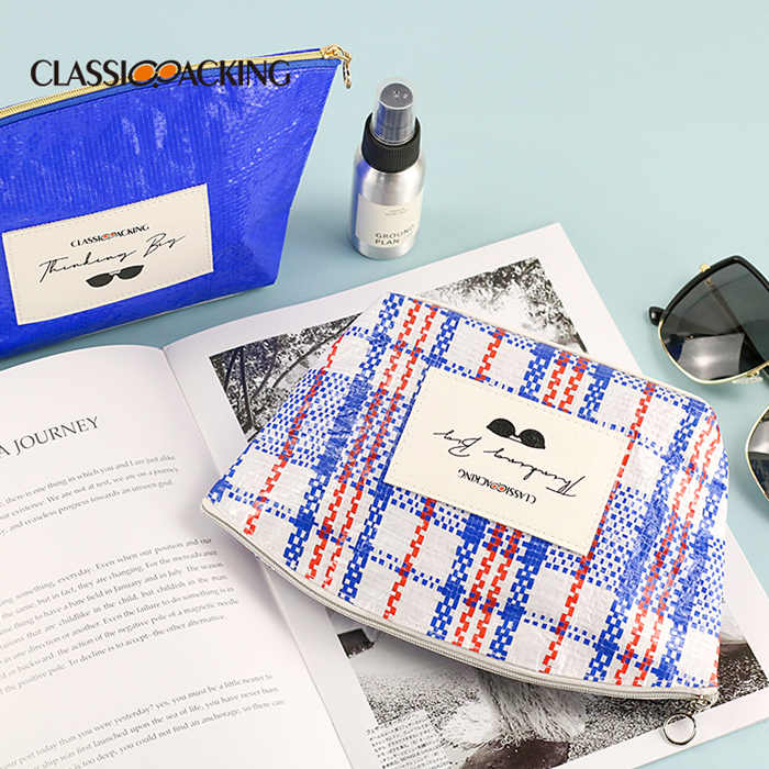 Classic Plaid Stripe Cosmetic Bag