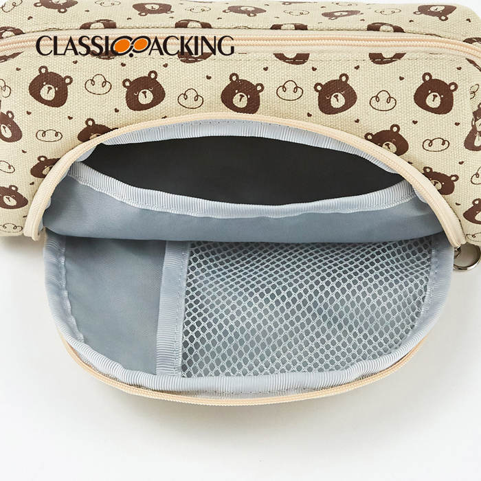 Printed Canvas Cosmetic Bag