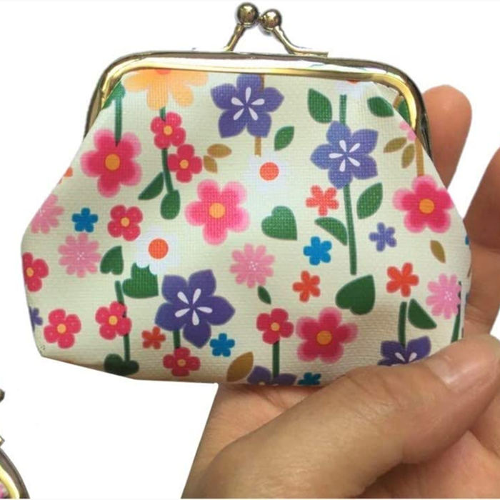 Lovely Flowers Pattern Coin Purse