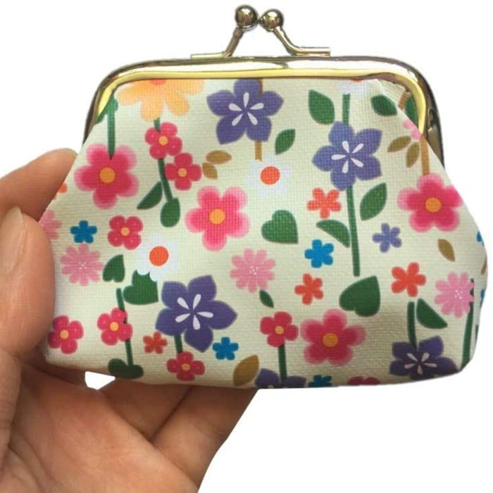 Lovely Flowers Pattern Coin Purse