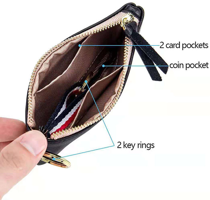 Dual Key Rings Change Pouch