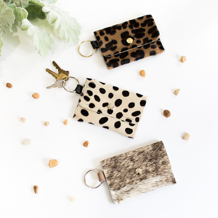 Leopard Print with Durable Split Key Ring