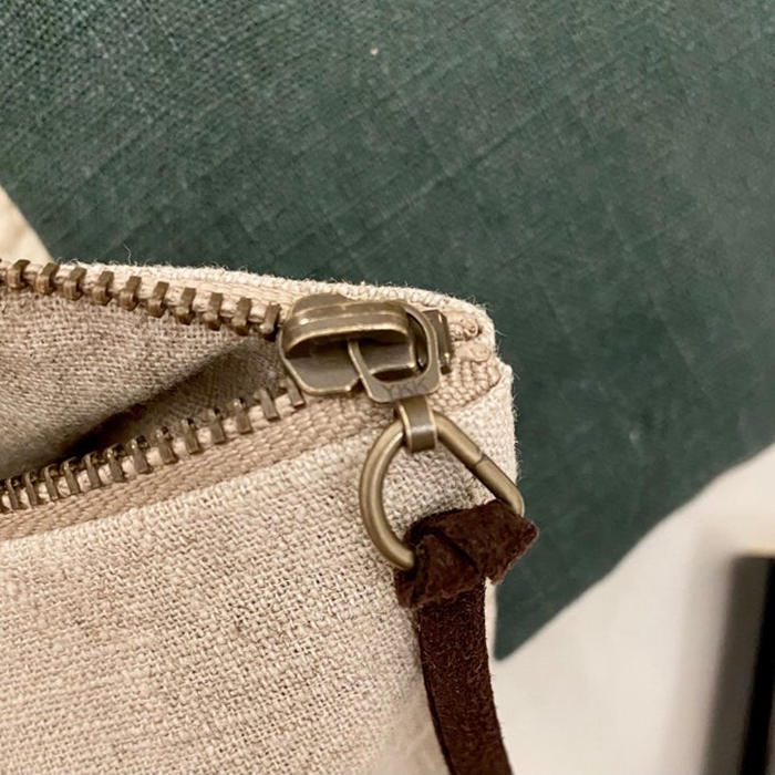 Natural Linen Coin Pouch