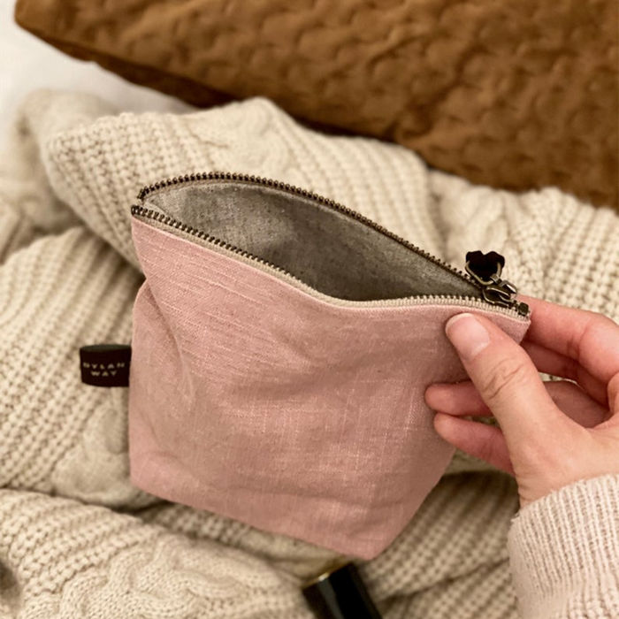 Natural Linen Coin Pouch