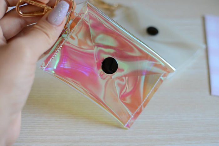 Holographic Vinyl Card and Coin Pouch