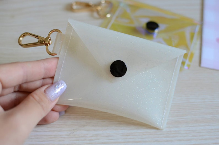 Holographic Vinyl Card and Coin Pouch