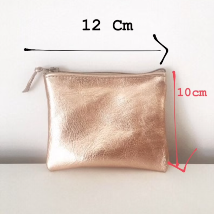 Metallic Leather Coin Pouch