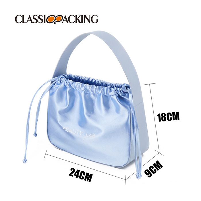 Drawstring Satin Makeup Bag