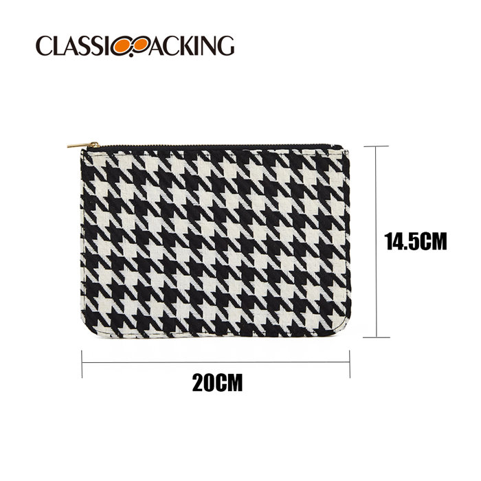 Houndstooth Bulk Cosmetic Pouches