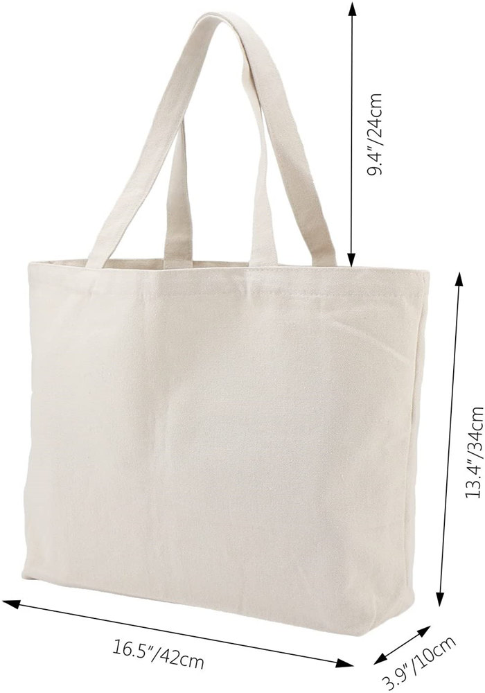 canvas shopping bag with zippers wholesale