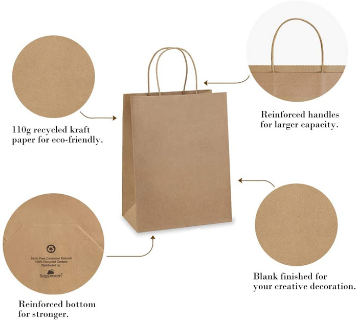 Kraft Paper Shopping Bags