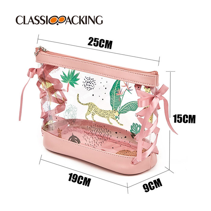 Ribbons PVC Wholesale Makeup Bag